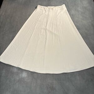 Zara Elegant Cream Ankle Length Skirt Women's Medium